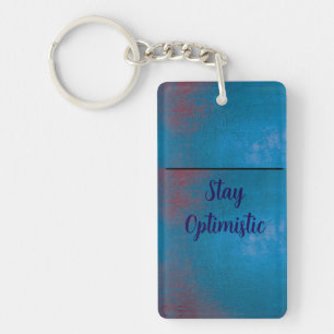 Porte-clés aquarelle bleue   Citation Inspirante G