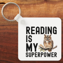 Aquarelle Chouette ver de livre Lecture dire