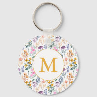Aquarelle colorée Fleur de printemps Motif Monogra