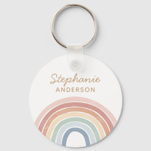 Porte-clés Aquarelle colorée Rainbow Name Porte - clé