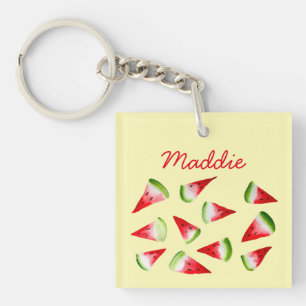 Porte-clés Aquarelle de pastèque fruit mignon
