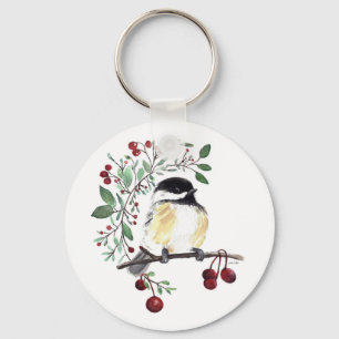 Porte-clés Aquarelle de poulet mignonne