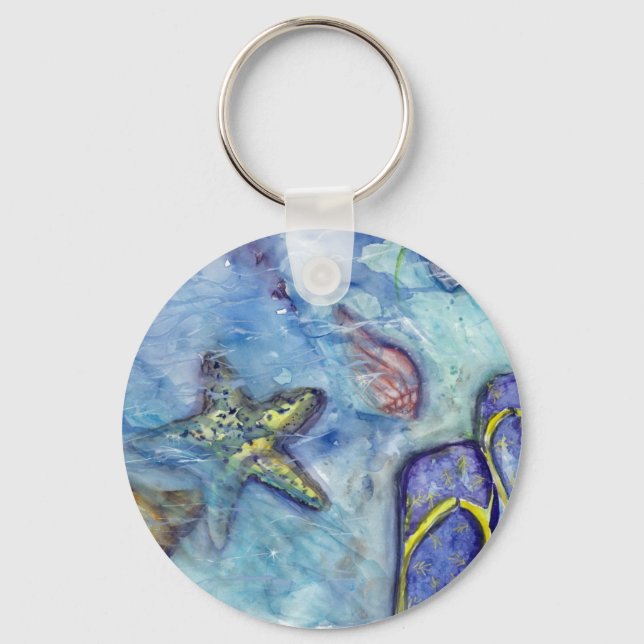 Porte-clés Aquarelle de Sanibel Sandals (Recto)