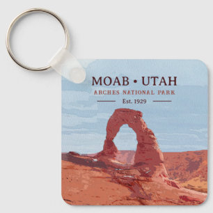 Porte-clés Aquarelle Delicate Arch Moab Utah National Park