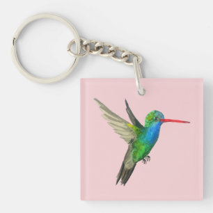 Porte-clés Aquarelle d'oiseau mignon à bec large