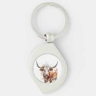 Porte-clés aquarelle d'une vache londres