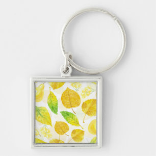 Porte-clés Aquarelle motif d'automne