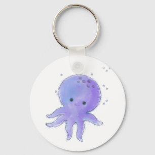 Porte-clés Aquarelle octopique violette claire