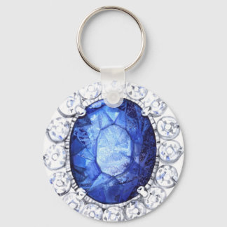 Porte-clés Aquarelle originale Royal Sapphire