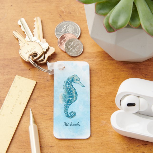 Porte-clés Aquarelle Plage de Seahorse (Bureau)