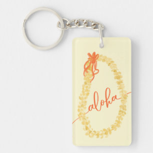 Porte-clés aquarelle Puakenikeni Aloha