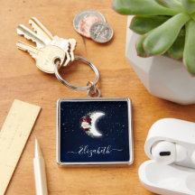 Aquarelle Sky Celestial Floral Moon Stars