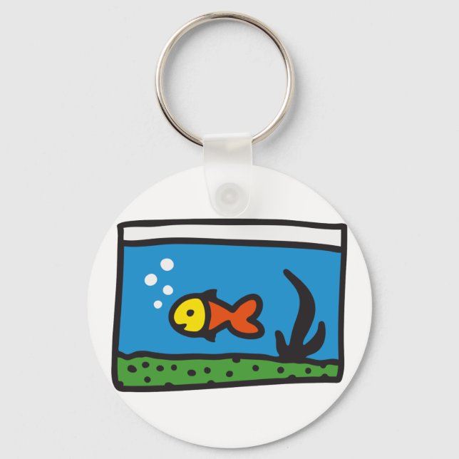 Porte-clés Aquarium avec poisson (Recto)