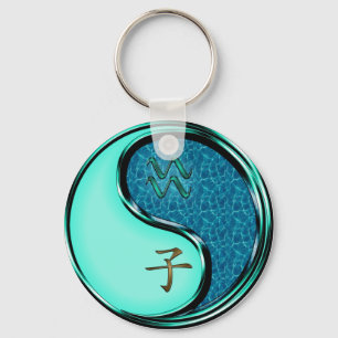 Porte-clés Aquarius et Rat d'eau
