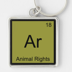 Porte-clés Ar - Droits des Animaux Symbole d'Élément de Chimi