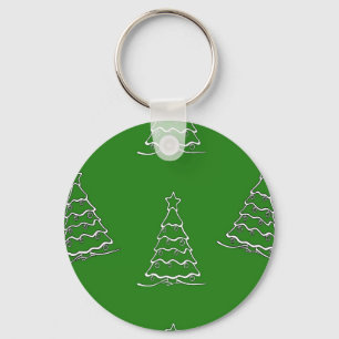 Porte-clés Arbre de Noël en vert