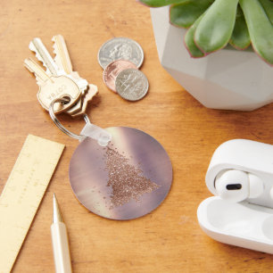 Porte-clés Arbre de Noël   Glam Rose Gold Luxurious