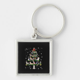 Porte-clés Arbre De Noël Husky Couvert De Lampe De Feu