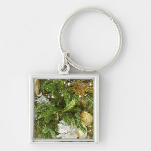 Porte-clés Arbre de Noël I Argent et Or