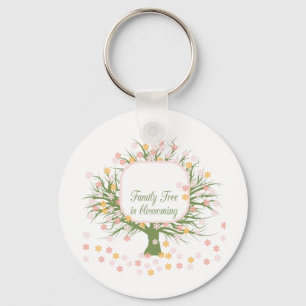 Porte-clés Arbre familial en floraison