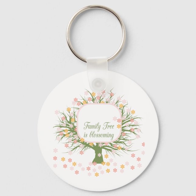 Porte-clés Arbre familial en floraison (Recto)