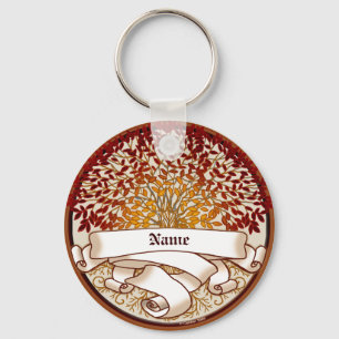 Porte-clés Arbre Généalogique de la Famille Crimson Nom de Fa