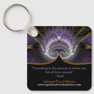 Porte-clés Arbre spirituel de la vie Art fractal