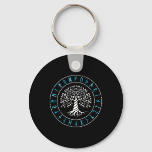 Porte-clés Arbre Yggdrasil de la vie Runes Viking Mythologie 