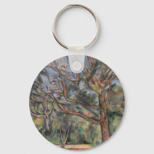 Porte-clés Arbres et Route, Paysage Post-Impressionniste