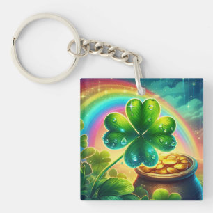 Porte-clés Arc-en-ciel Saint Patrick's Day trver