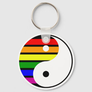 Porte-clés Arc-en-ciel Yin Yang