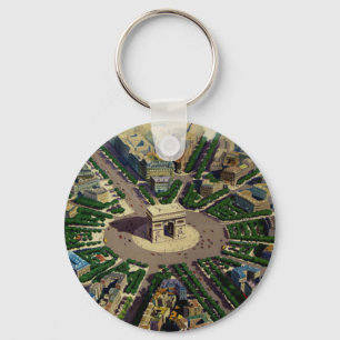 Porte-clés Arc vintage de Triomphe Paris