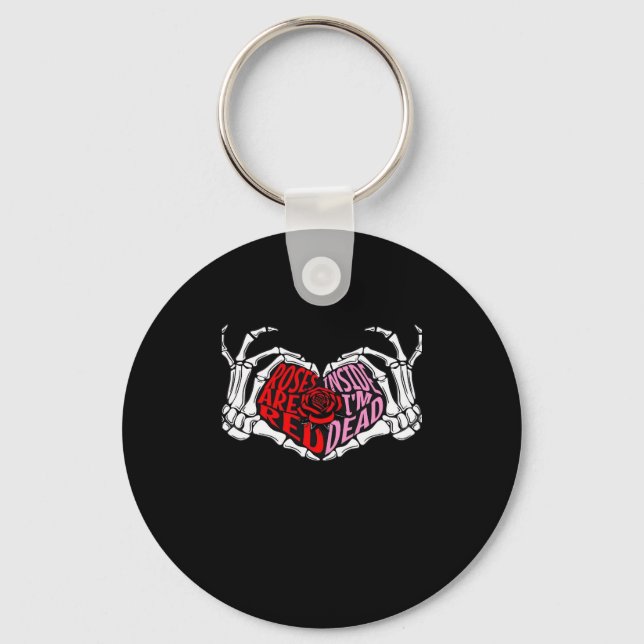Porte-clés Are Read Inside I'm Dead - Sarcastique Valentine's (Recto)