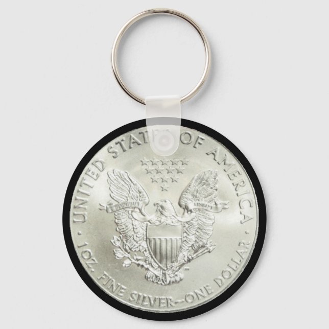 PORTE-CLÉS ARGENT AMÉRICAIN D'AVION DOLLAR-PORTE - CLÉ (Recto)