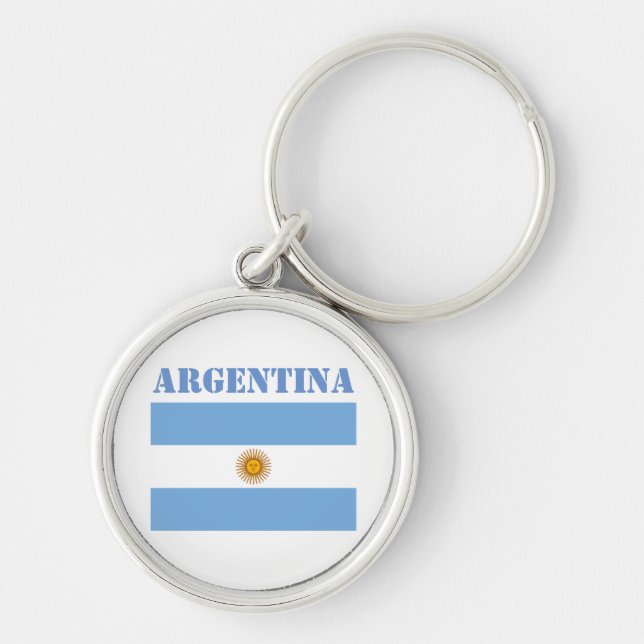 Porte-clés Argentine Drapeau Football Football Argentine Bleu (Devant)