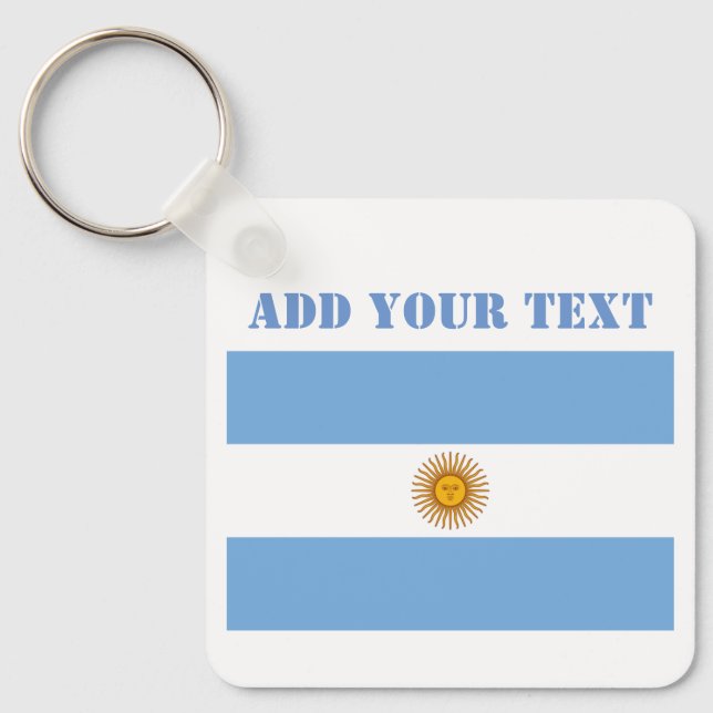 Porte-clés Argentine Drapeau Football Football Argentine Bleu (Recto)