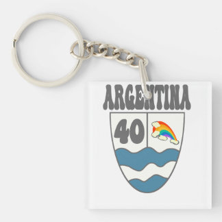 Porte-clés Argentine Panneau de signalisation Ruta 40 avec ar