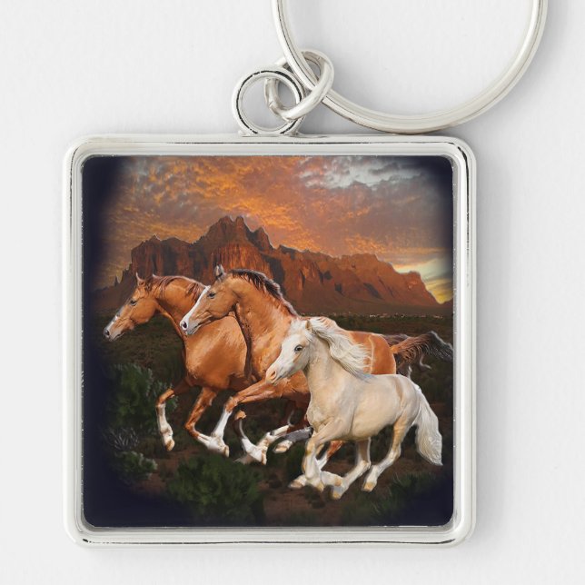 Porte-clés Arizona Chevaux sauvages (Devant)