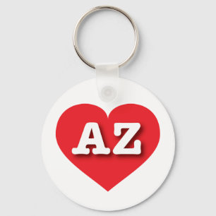 Porte-clés Arizona Red Heart - J'aime AZ