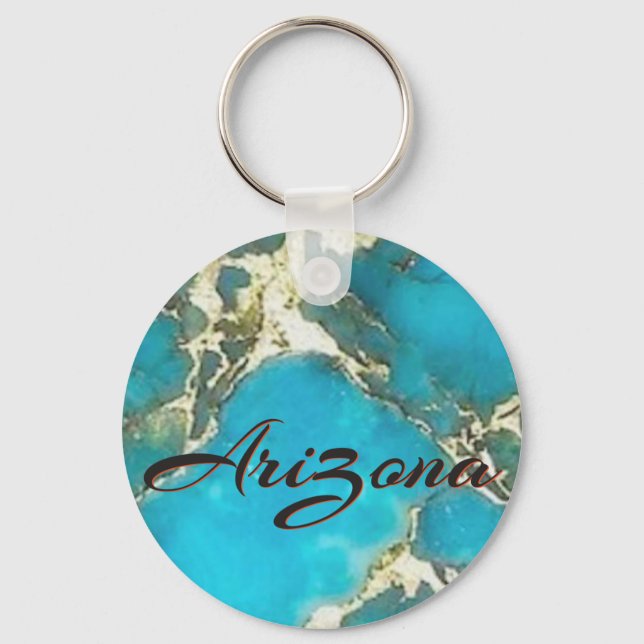 Porte-clés Arizona Turquoise avec Pyrite Matrix 2 (Recto)