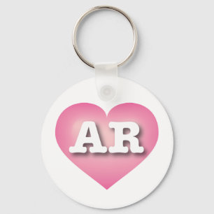 Porte-clés Arkansas Pink Fade Heart - I love AR