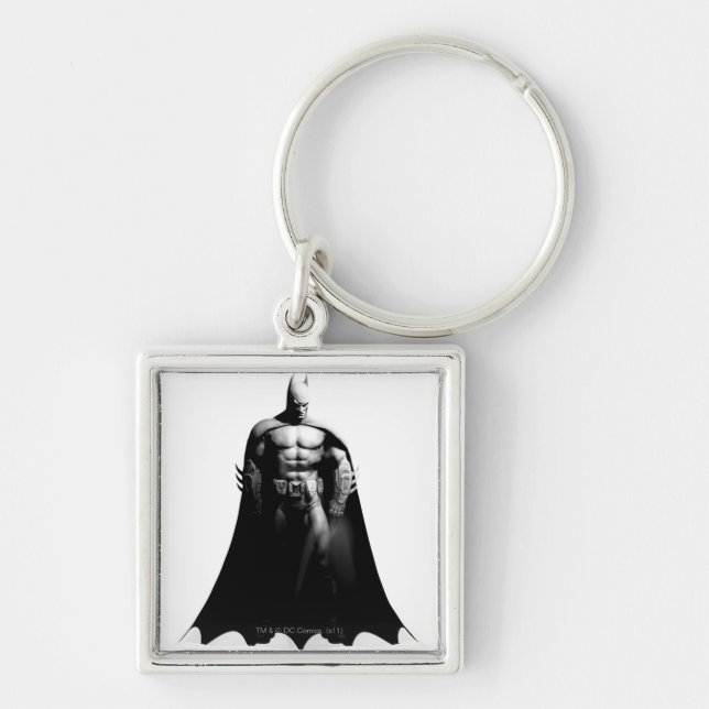 Porte-clés Arkham | Pose large noir et blanc Batman (Devant)