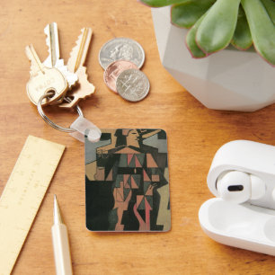 Porte-clés Arlequin par Juan Gris, Art Cubisme Vintage