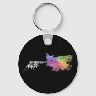 Porte-clés arme de l'amour : arc-en-ciel :
