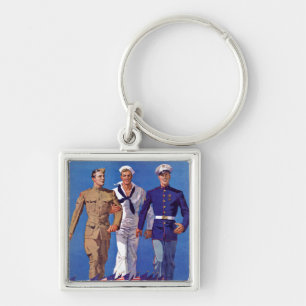 Porte-clés Armée, marine et marines