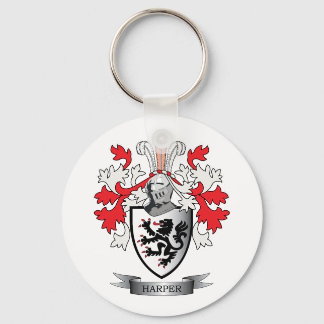 Porte-clés Armoiries de Harper Family Crest (Recto)