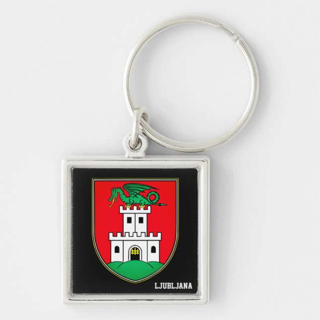 Porte-clés Armoiries de Ljubljana - SLOVENIE (Devant)