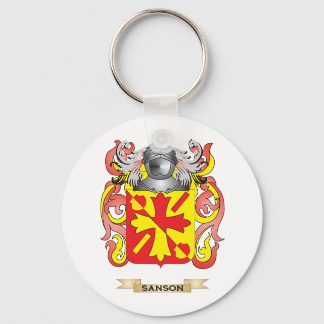 Porte-clés Armoiries de Sanson (armoiries de la famille) (Recto)