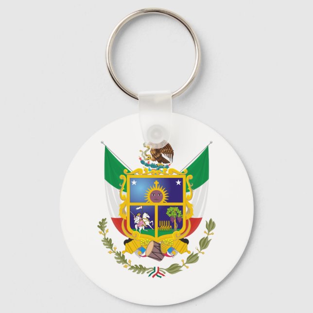 Porte-clés Armoiries Queretaro Symbole officiel du Mexique Lo (Recto)