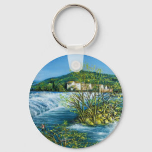 Porte-clés ARNO RIVER À ROVEZZANO Florence Paysage toscan